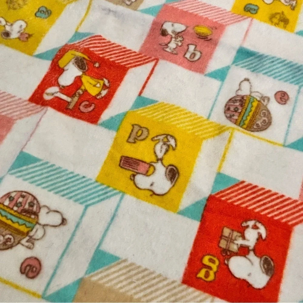 Vintage CHATHAM Peanuts Snoopy Alphabet Blocks United Feature Made In USA